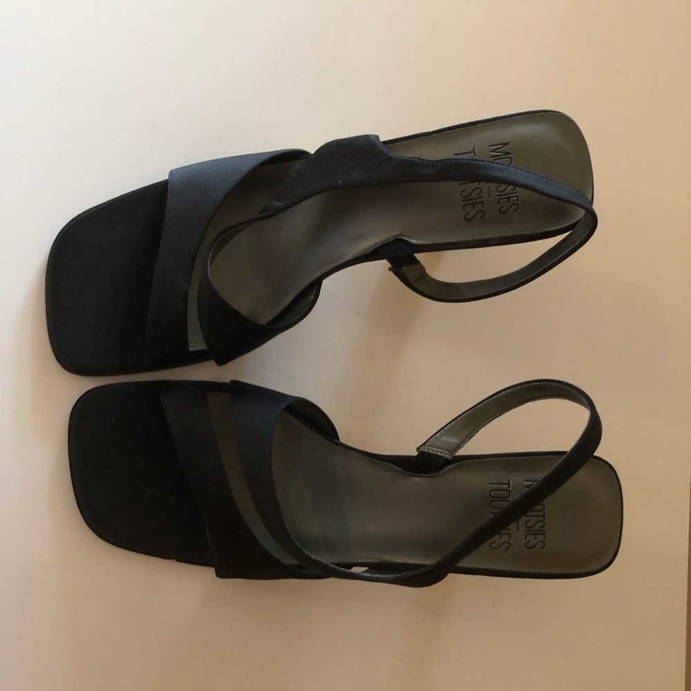 Sling back dress black shoes size 9